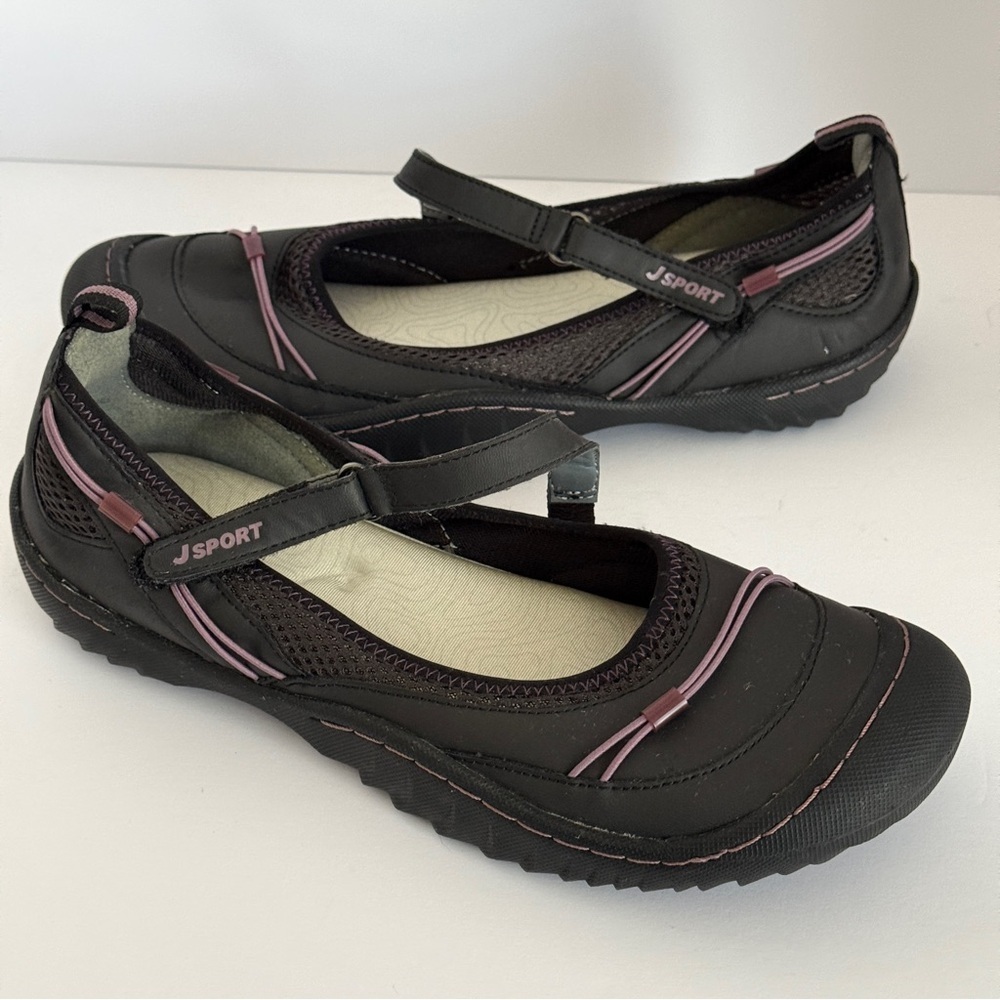 JSport by Jambu Women's Norwich Mary Jane Flats Memory Foam Size 10M